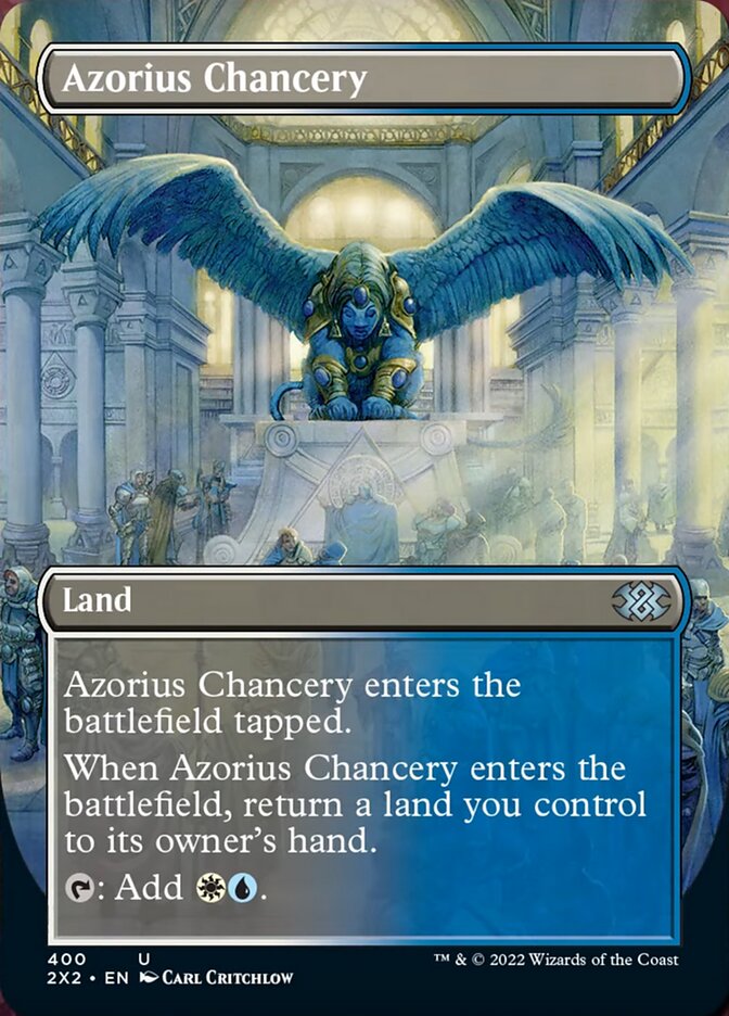 Azorius Chancery (Borderless Alternate Art) [Double Masters 2022] | Total Play