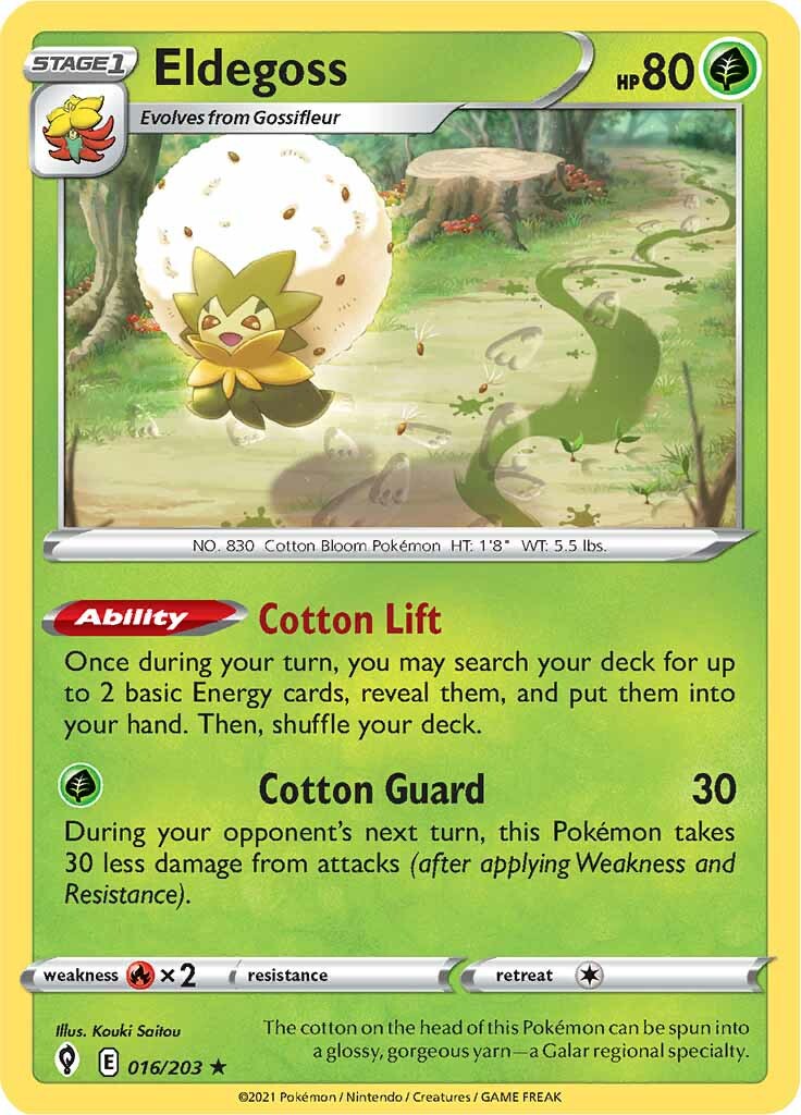 Eldegoss (016/203) (Theme Deck Exclusive) [Sword & Shield: Evolving Skies] | Total Play