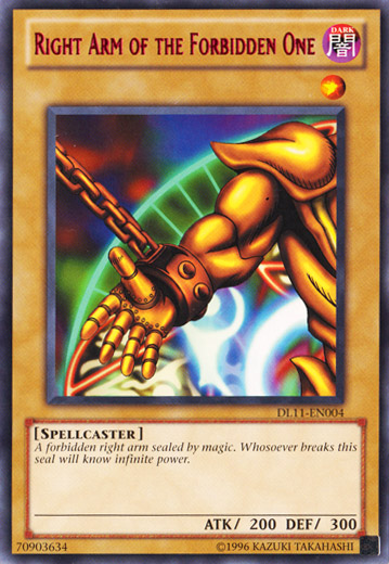 Right Arm of the Forbidden One (Red) [DL11-EN004] Rare | Total Play