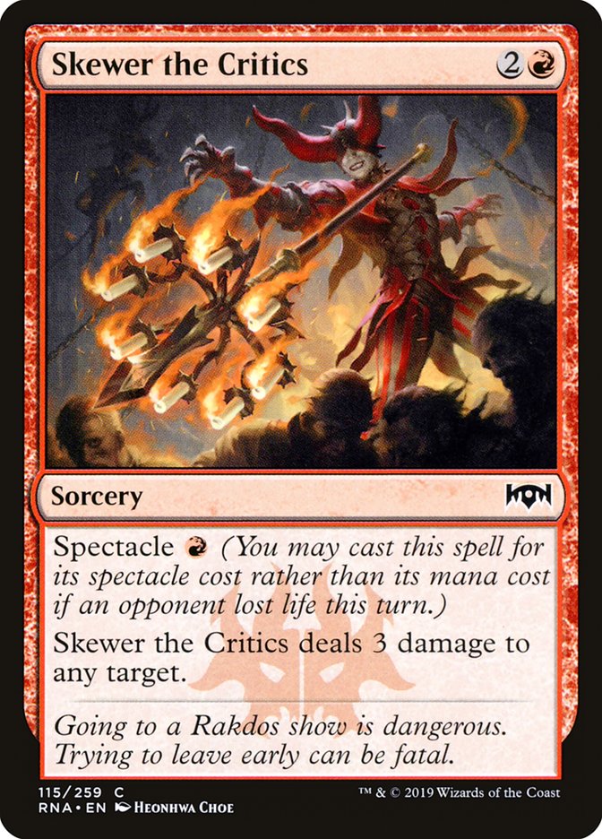 Skewer the Critics [Ravnica Allegiance] | Total Play