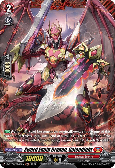 Sword Equip Dragon, Galondight (D-BT06/FR04EN) [Blazing Dragon Reborn] | Total Play