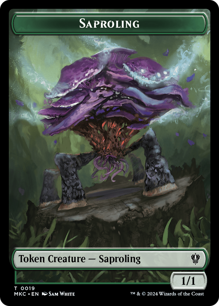 Saproling // Morph Double-Sided Token [Murders at Karlov Manor Commander Tokens] | Total Play