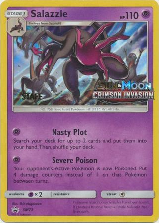 Salazzle (SM73) (Staff Prerelease Promo) [Sun & Moon: Black Star Promos] | Total Play