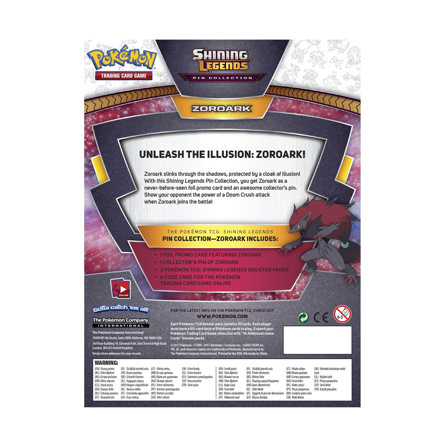 Shining Legends - Pin Collection (Zoroark) | Total Play