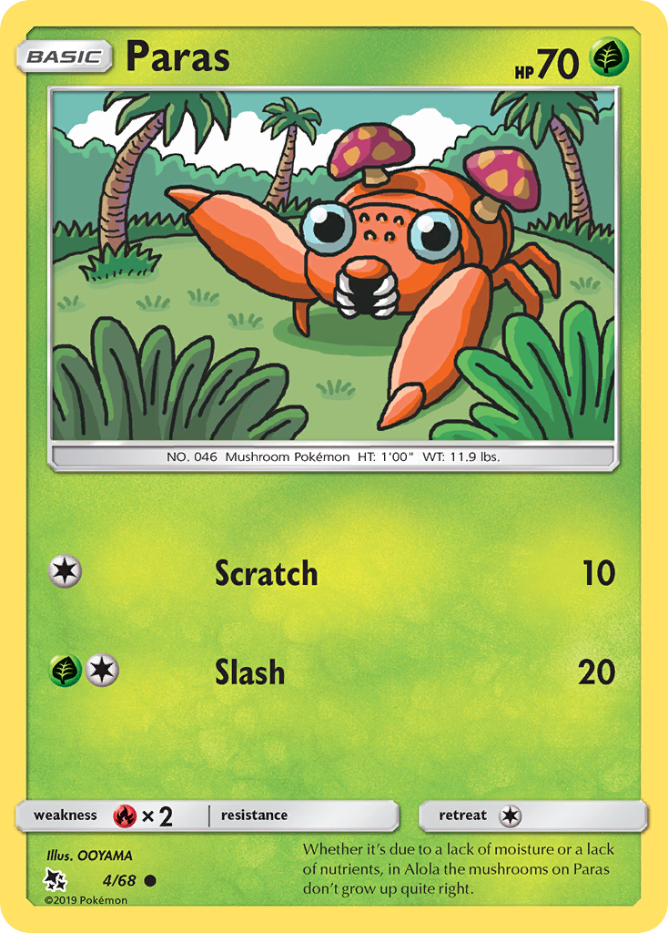 Paras (4/68) [Sun & Moon: Hidden Fates] | Total Play