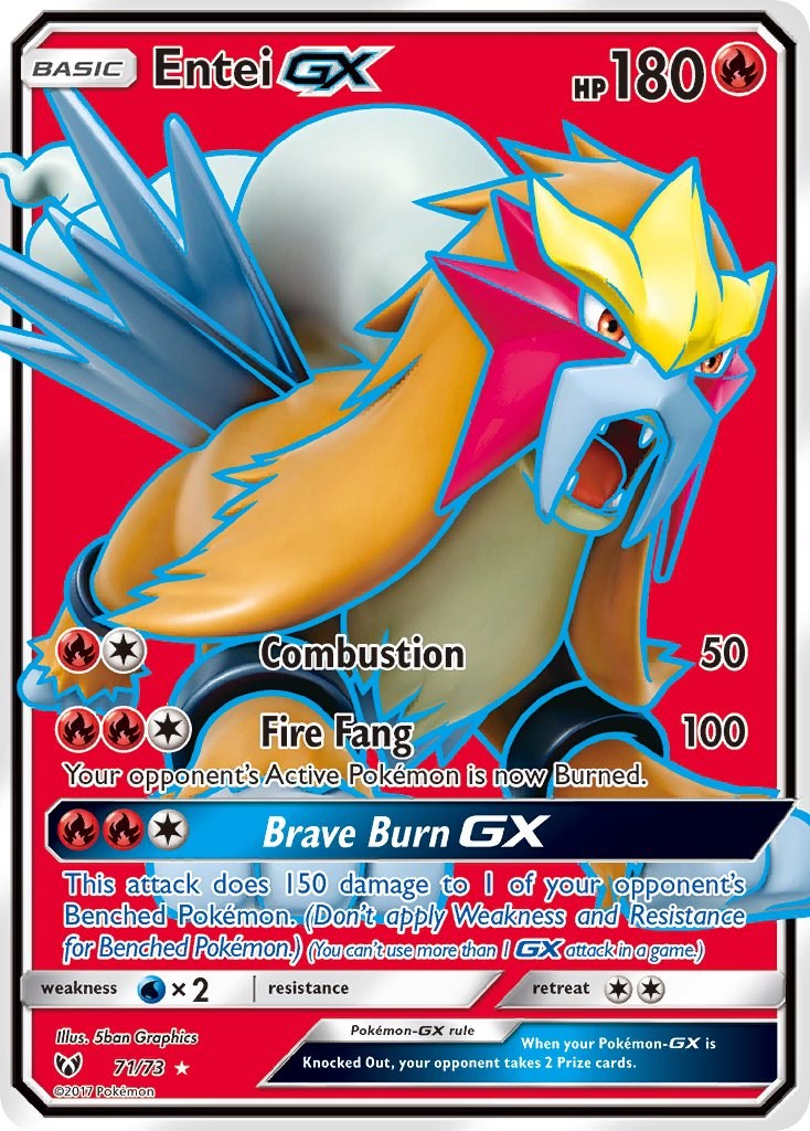 Entei GX (71/73) (Full Art) [Sun & Moon: Shining Legends] | Total Play