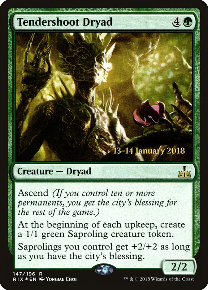 Tendershoot Dryad [Rivals of Ixalan Prerelease Promos] | Total Play
