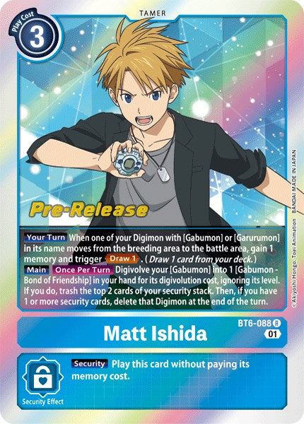 Matt Ishida [BT6-088] [Double Diamond Pre-Release Cards] | Total Play