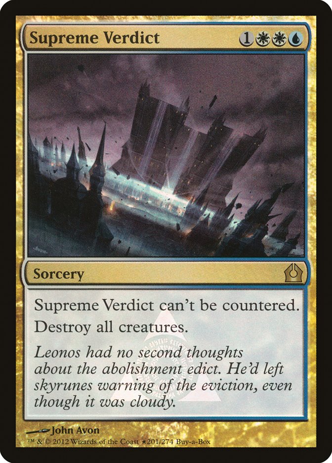 Supreme Verdict (Buy-A-Box) [Return to Ravnica Promos] | Total Play