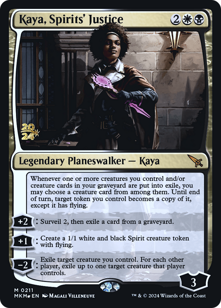 Kaya, Spirits' Justice [Murders at Karlov Manor Prerelease Promos] | Total Play