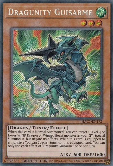 Dragunity Guisarme [HAC1-EN172] Secret Rare | Total Play