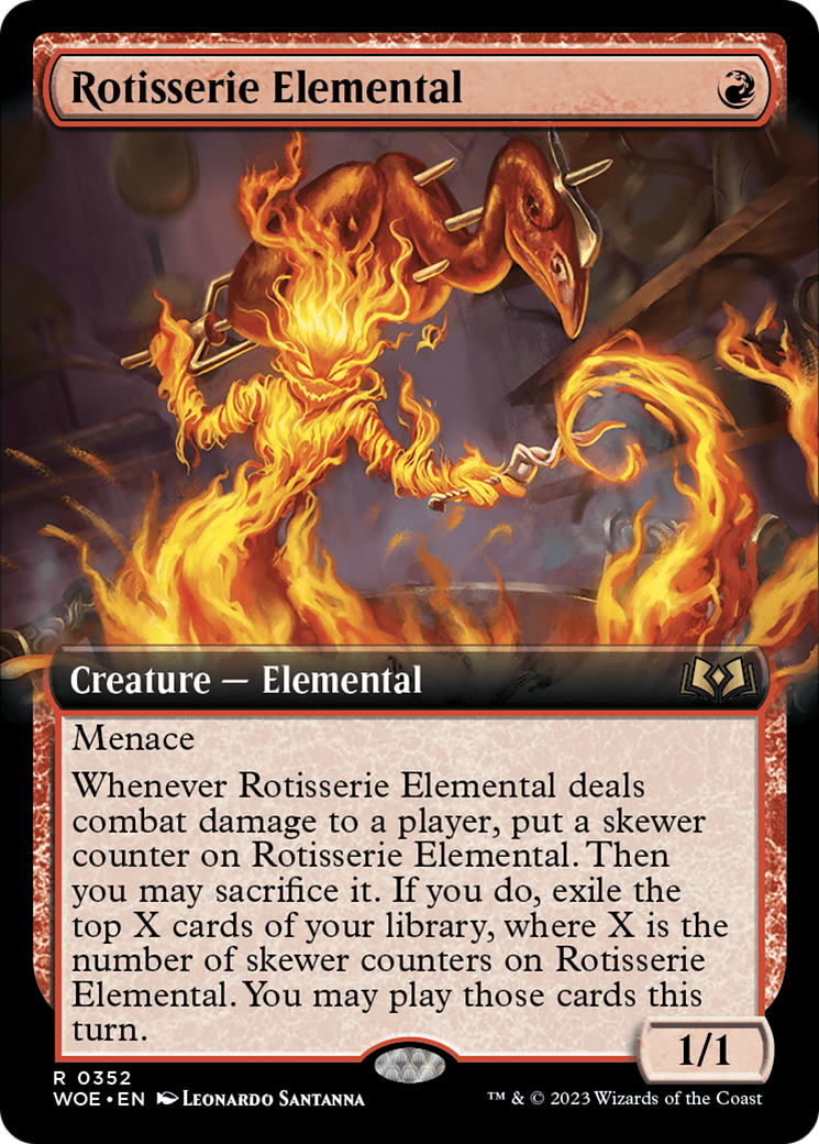 Rotisserie Elemental (Extended Art) [Wilds of Eldraine] | Total Play