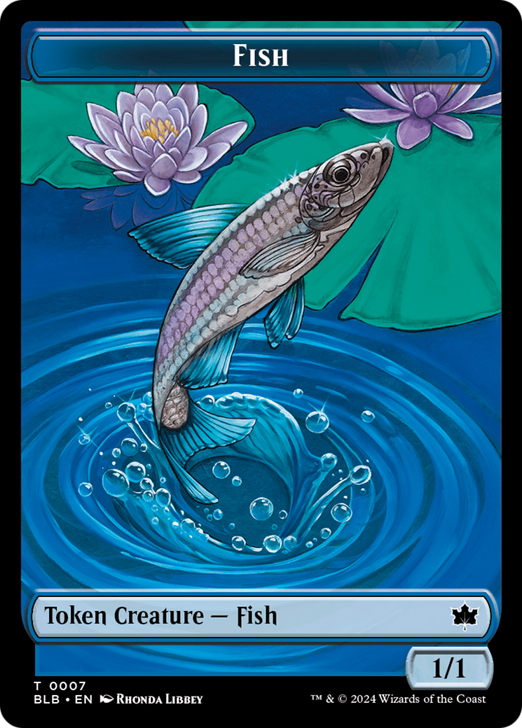 Fish // Tender Wildguide Double-Sided Token [Bloomburrow Tokens] | Total Play