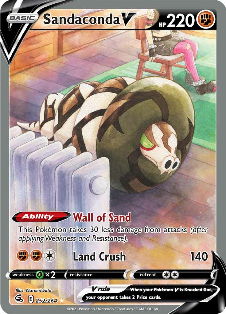 Sandaconda V (252/264) [Sword & Shield: Fusion Strike] | Total Play