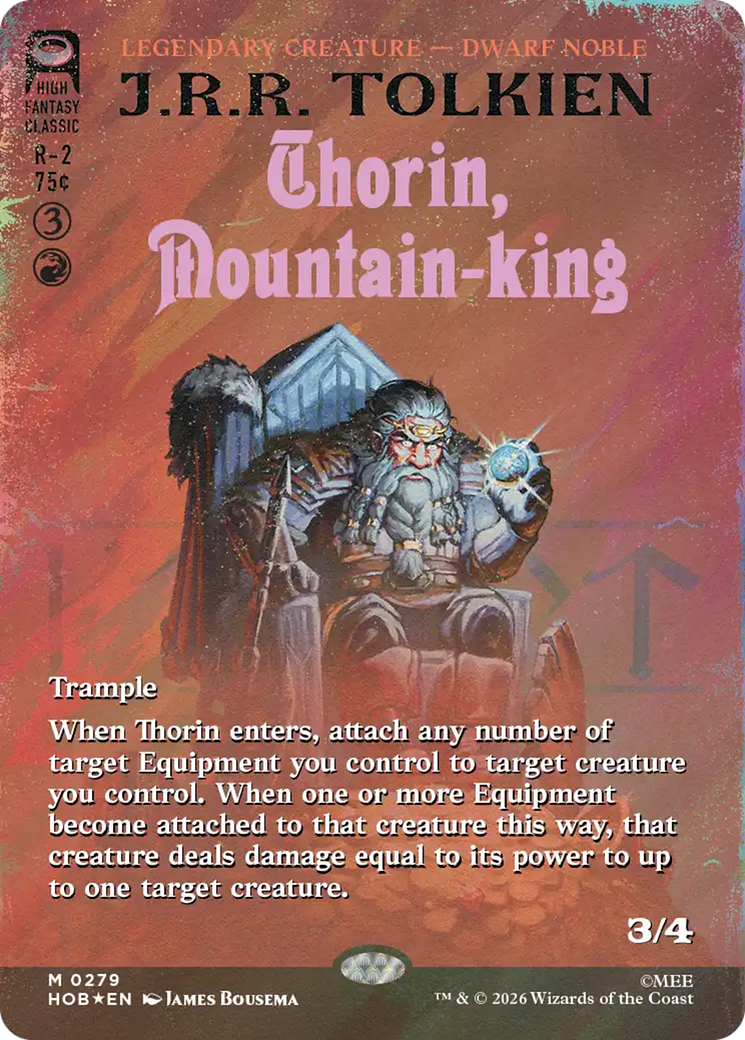 Thorin, Mountain-king (Borderless) (Surge Foil) [The Hobbit] | Total Play