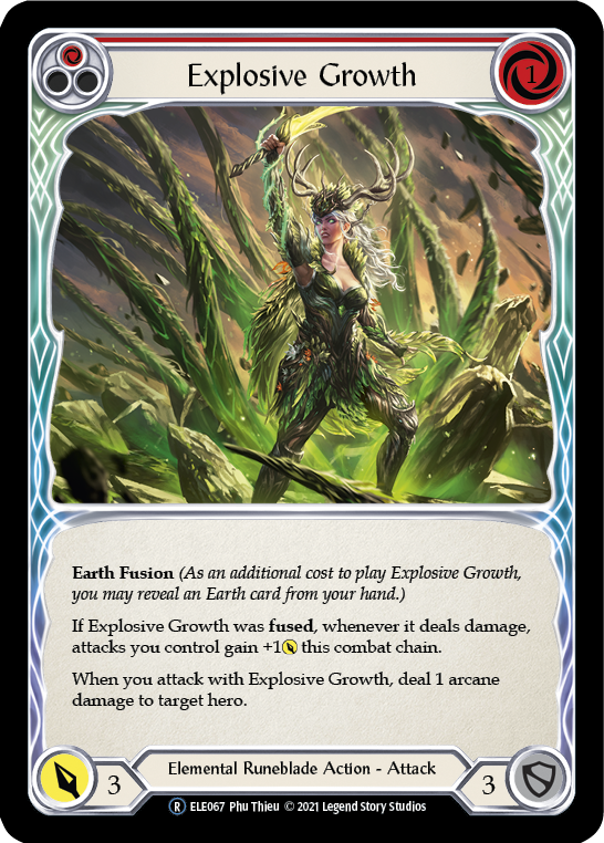 Explosive Growth (Red) [U-ELE067] (Tales of Aria Unlimited)  Unlimited Rainbow Foil | Total Play