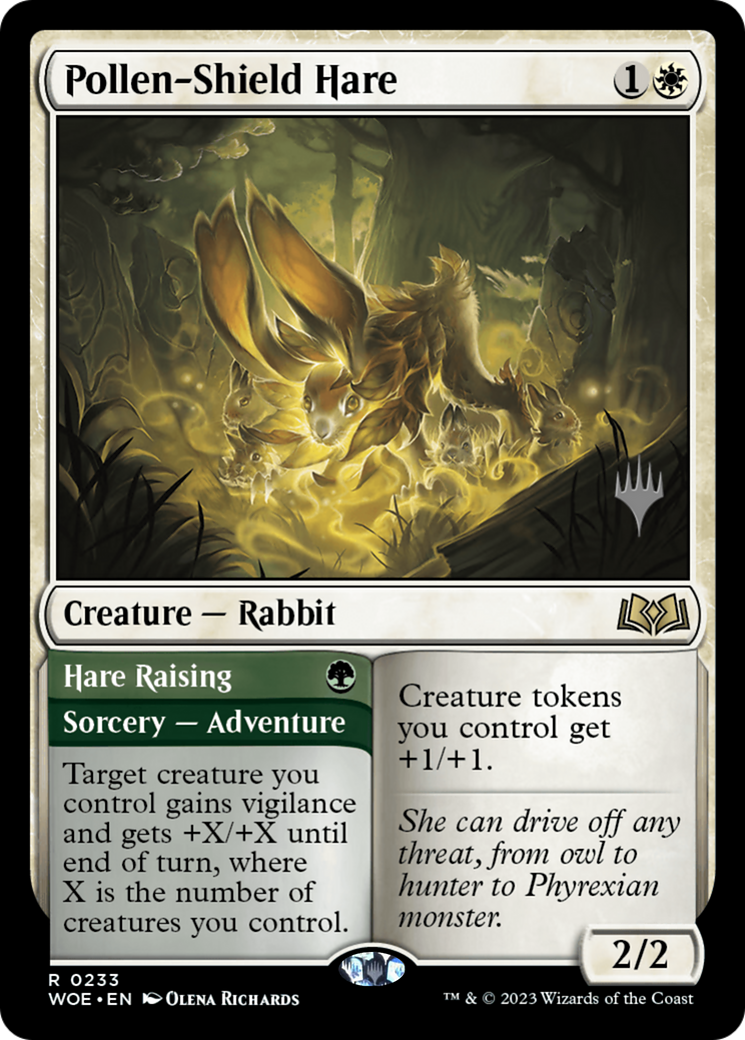 Pollen-Shield Hare // Hare Raising (Promo Pack) [Wilds of Eldraine Promos] | Total Play