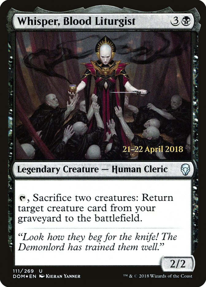 Whisper, Blood Liturgist [Dominaria Prerelease Promos] | Total Play