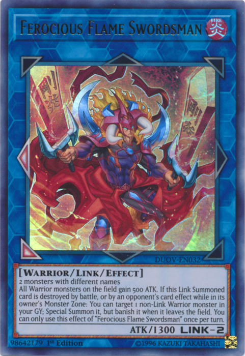 Ferocious Flame Swordsman [DUOV-EN032] Ultra Rare | Total Play
