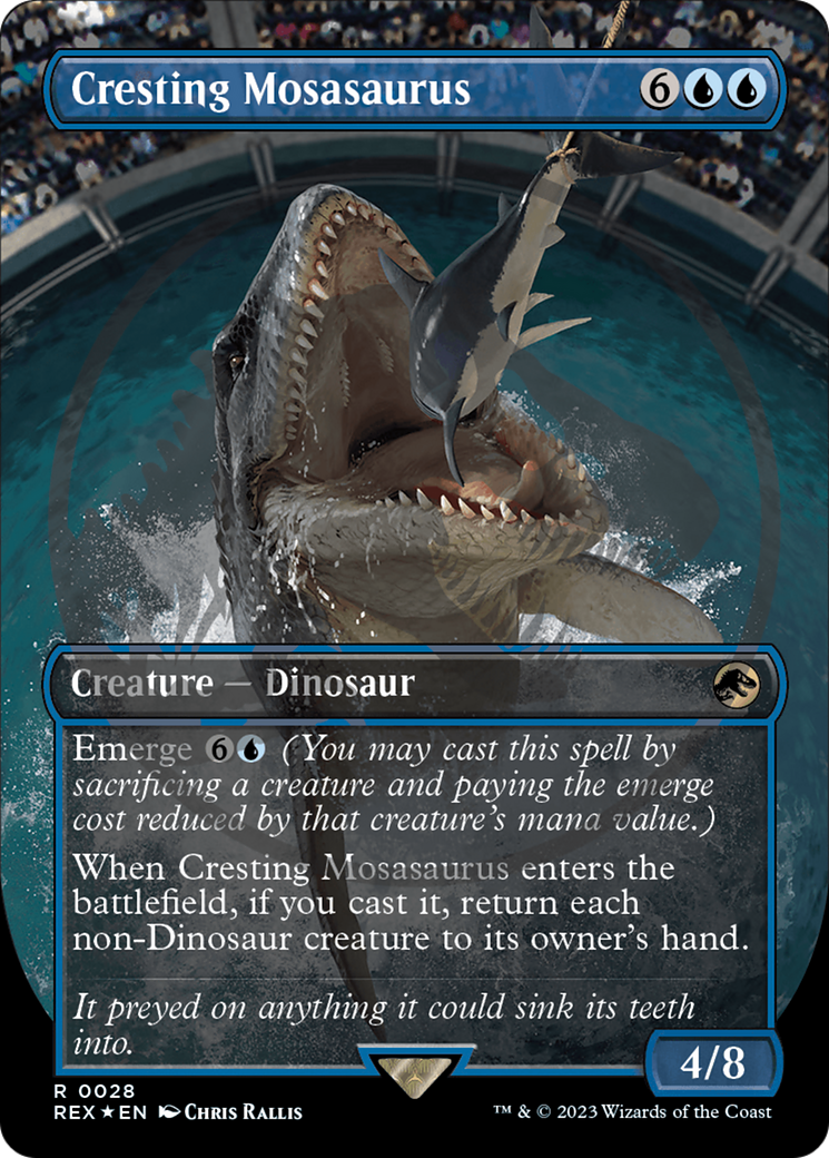 Cresting Mosasaurus (Emblem) (Borderless) [Jurassic World Collection Tokens] | Total Play