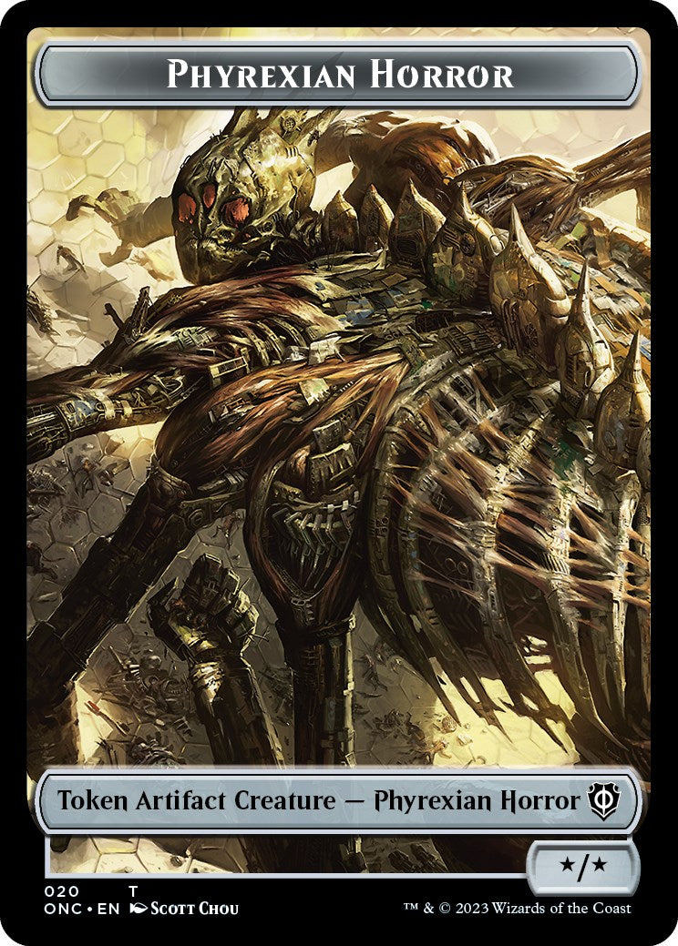 Phyrexian Wurm // Phyrexian Horror Double-Sided Token [Phyrexia: All Will Be One Commander Tokens] | Total Play