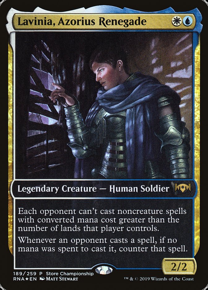 Lavinia, Azorius Renegade (Store Championship) (Full Art) [Ravnica Allegiance Promos] | Total Play