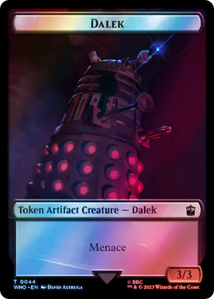 Dalek // Cyberman Double-Sided Token (Surge Foil) [Doctor Who Tokens] | Total Play