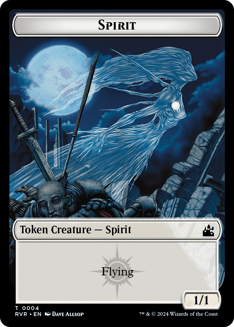 Spirit (0018) // Spirit (0004) Double-Sided Token [Ravnica Remastered Tokens] | Total Play