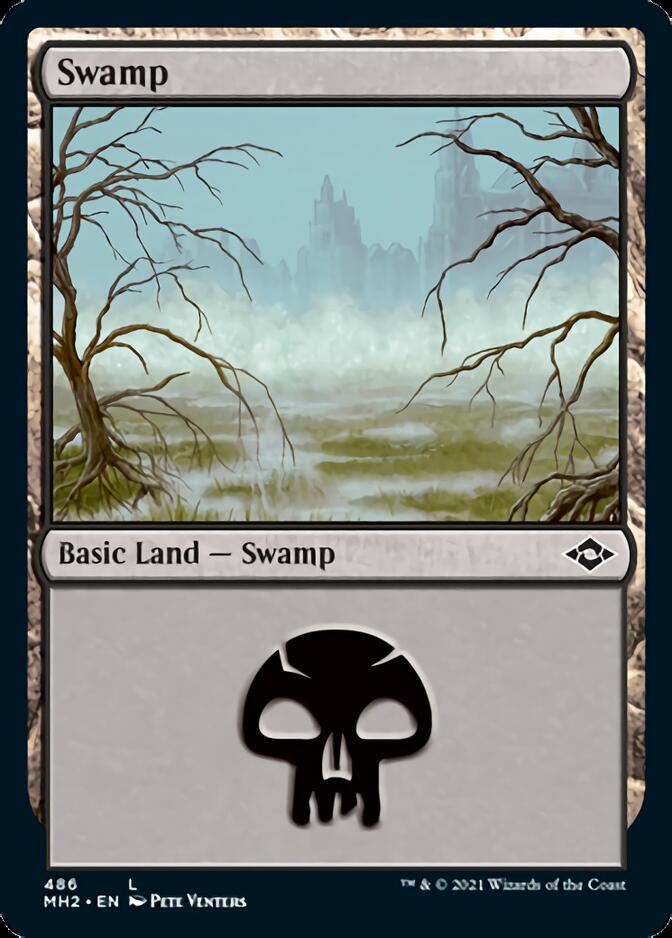 Swamp (486) (Foil Etched) [Modern Horizons 2] | Total Play