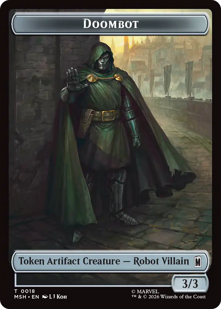 Merfolk // Doombot Double-Sided Token [Marvel Super Heroes Tokens] | Total Play