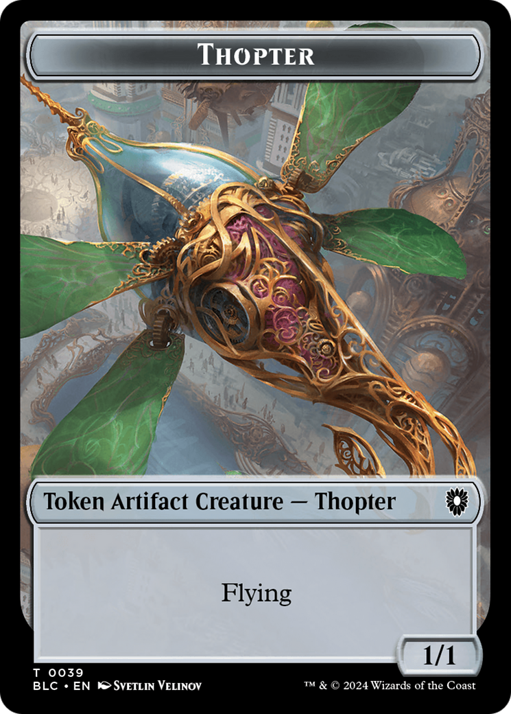 Goblin // Thopter Double-Sided Token [Bloomburrow Commander Tokens] | Total Play