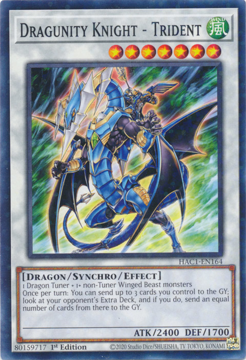 Dragunity Knight - Trident (Duel Terminal) [HAC1-EN164] Common | Total Play