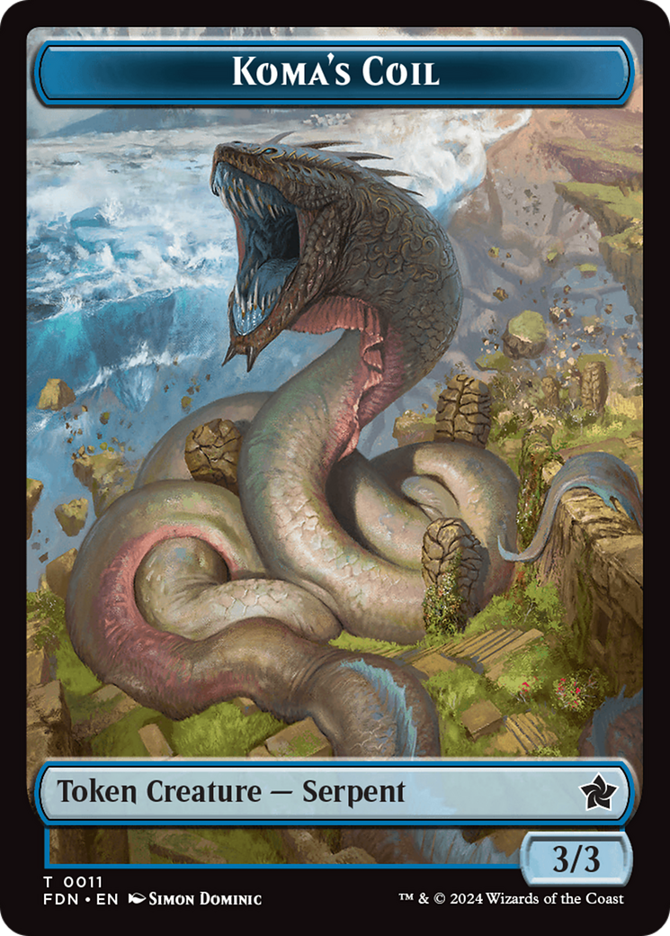 Scion of the Deep // Koma's Coil Doubled-Sided Token [Foundations Tokens] | Total Play