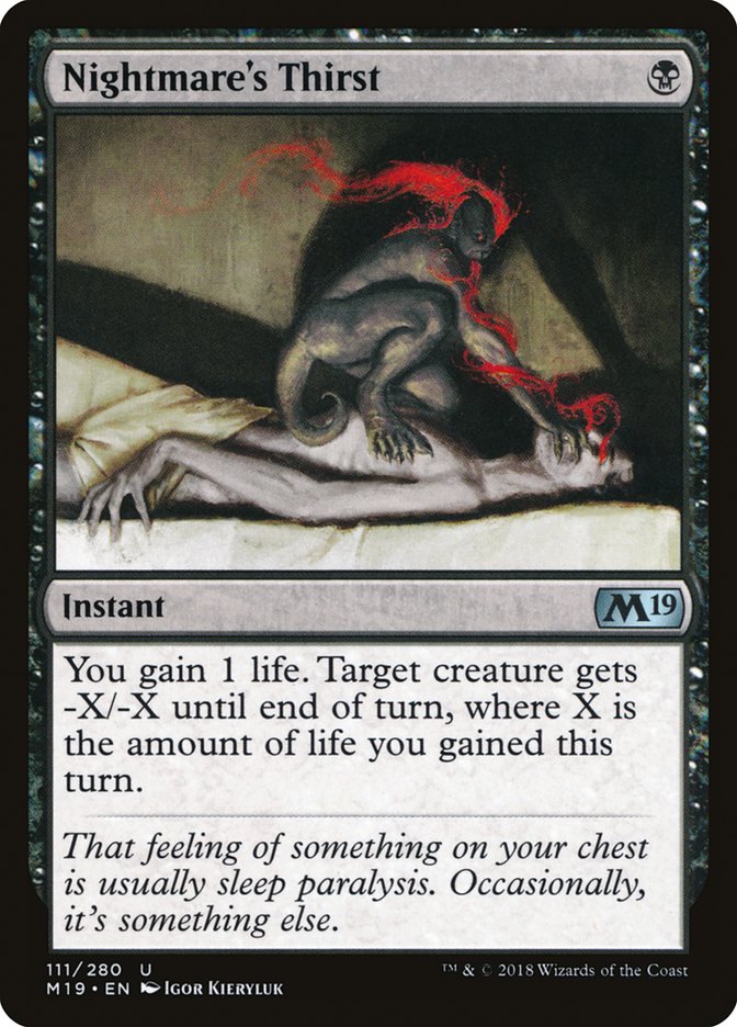 Nightmare's Thirst [Core Set 2019] | Total Play