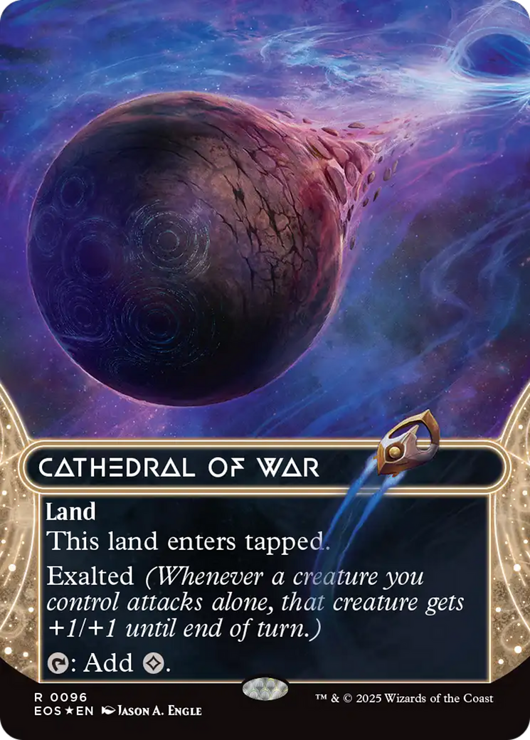 Cathedral of War (0096) (Borderless) (Galaxy Foil) [Edge of Eternities: Stellar Sights] | Total Play