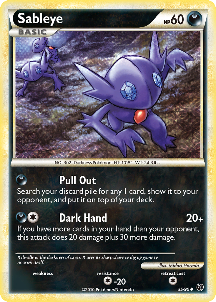Sableye (35/90) [HeartGold & SoulSilver: Undaunted] | Total Play