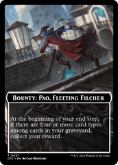 Bounty: Paq, Fleeting Filcher // Bounty Rules Double-Sided Token [Outlaws of Thunder Junction Commander Tokens] | Total Play