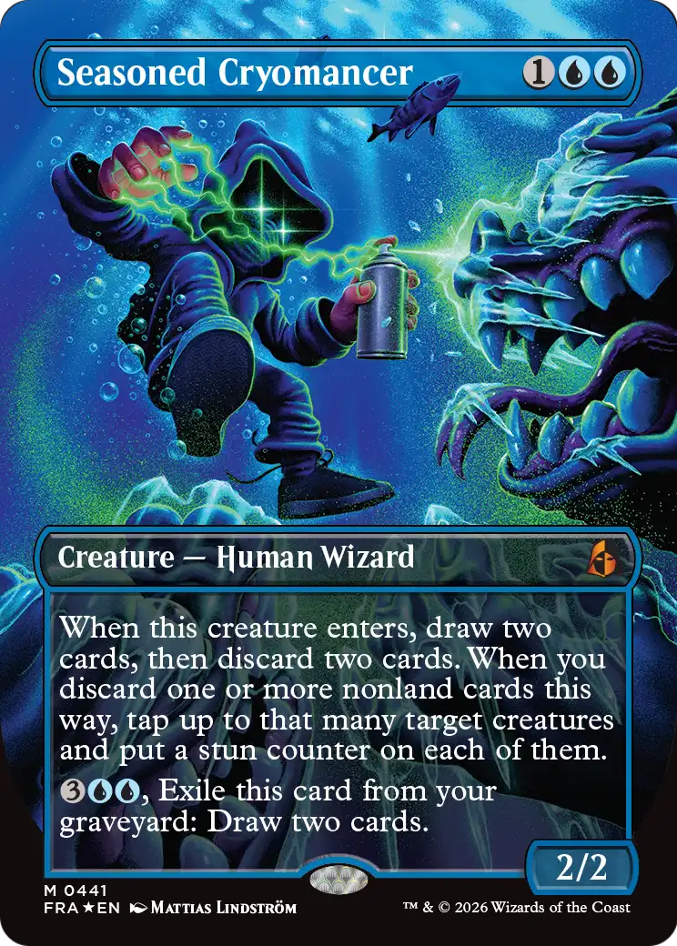 Seasoned Cryomancer (Borderless) (0441) [Reality Fracture] | Total Play