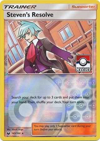 Steven's Resolve (145/168) (League Promo) [Sun & Moon: Celestial Storm] | Total Play