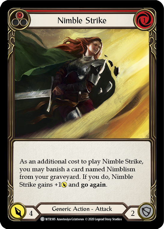 Nimble Strike (Red) [U-WTR185] (Welcome to Rathe Unlimited)  Unlimited Rainbow Foil | Total Play