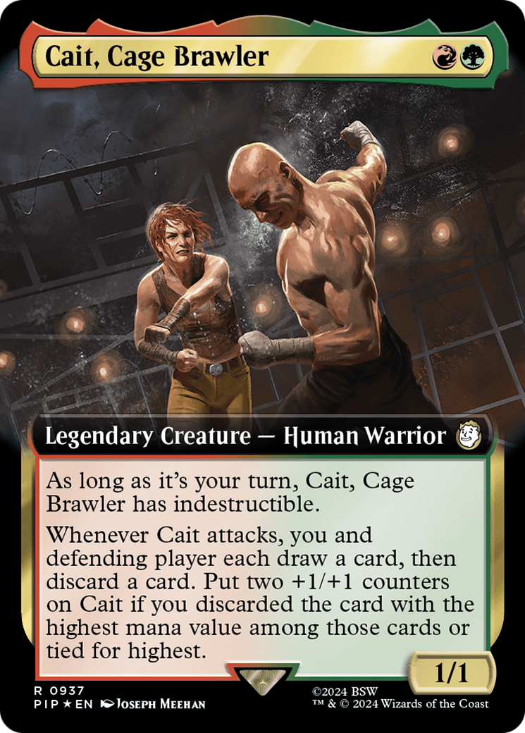 Cait, Cage Brawler (Extended Art) (Surge Foil) [Fallout] | Total Play