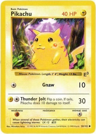 Pikachu (58/102) (E3 Stamped Promo with Red Cheeks) [Miscellaneous Cards] | Total Play