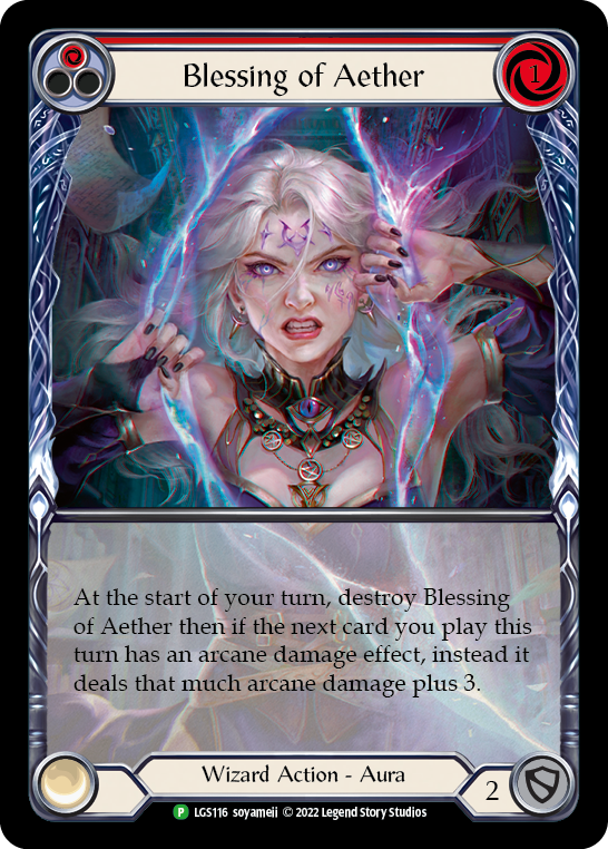 Blessing of Aether (Red) [LGS116] (Promo)  Rainbow Foil | Total Play