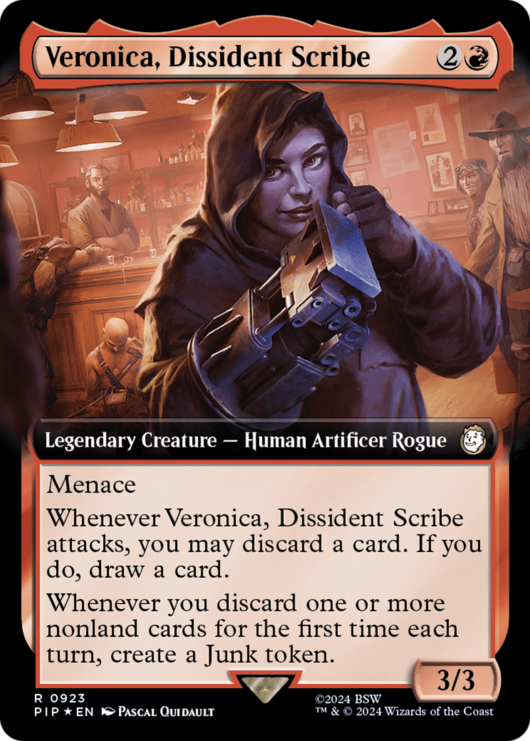 Veronica, Dissident Scribe (Extended Art) (Surge Foil) [Fallout] | Total Play