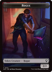 Spirit (0025) // Rogue Double-Sided Token [Secrets of Strixhaven Commander Tokens] | Total Play