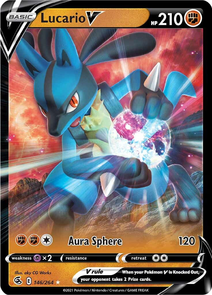 Lucario V (146/264) (Jumbo Card) [Sword & Shield: Fusion Strike] | Total Play