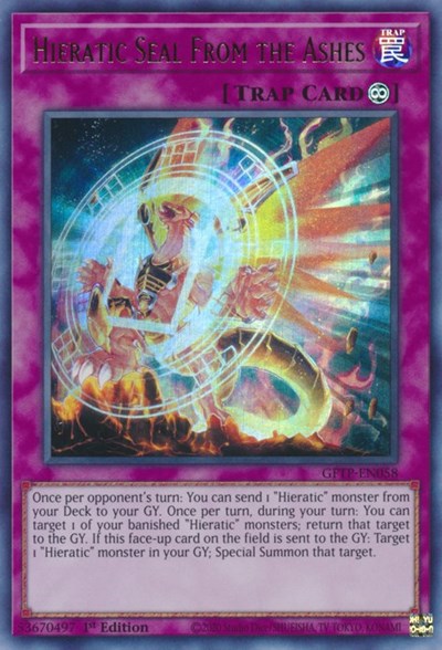 Hieratic Seal from the Ashes [GFTP-EN058] Ultra Rare | Total Play