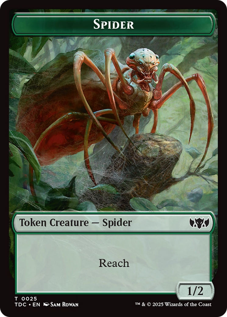 Wall // Spider Double-Sided Token [Tarkir: Dragonstorm Commander Tokens] | Total Play