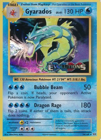 Gyarados (34/108) (XY Evolutions Prerelease) [XY: Black Star Promos] | Total Play