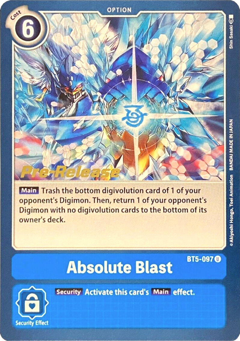 Absolute Blast [BT5-097] [Battle of Omni Pre-Release Promos] | Total Play